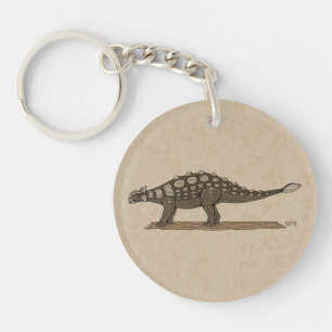 Cretaceous Dinosaur Ankylosaurus Key Ring