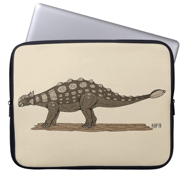 Cretaceous Dinosaur Ankylosaurus Laptop Sleeve (Front)
