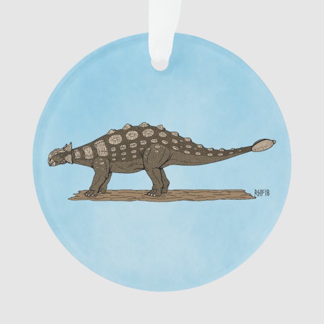 Cretaceous Dinosaur Ankylosaurus Ornament (Front)