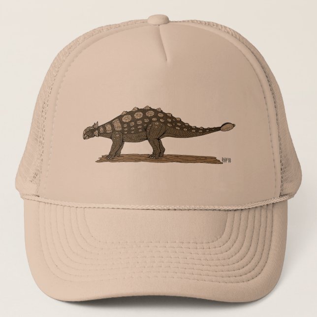Cretaceous Dinosaur Ankylosaurus Trucker Hat (Front)