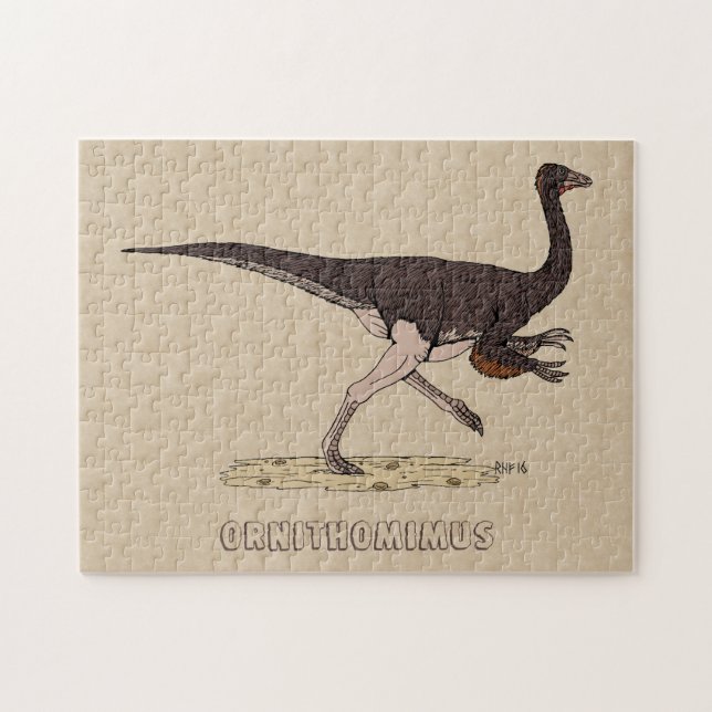 Cretaceous Dinosaur Ornithomimus Jigsaw Puzzle (Horizontal)