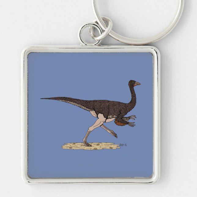 Cretaceous Dinosaur Ornithomimus Key Ring (Front)