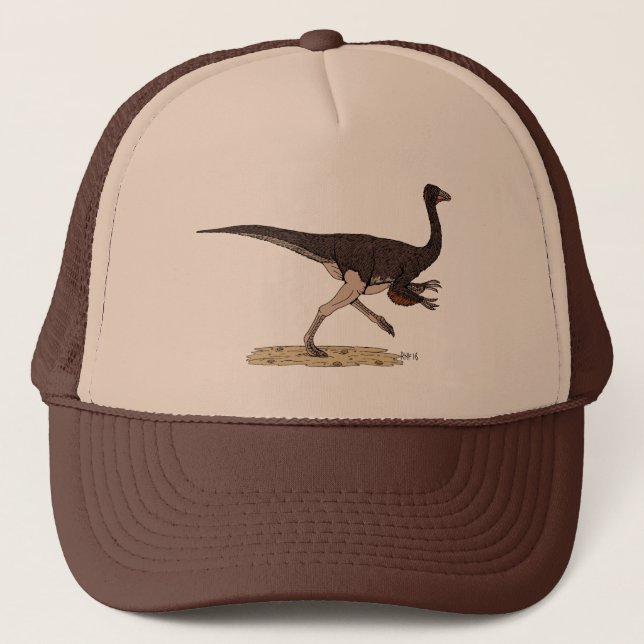 Cretaceous Dinosaur Ornithomimus Trucker Hat (Front)