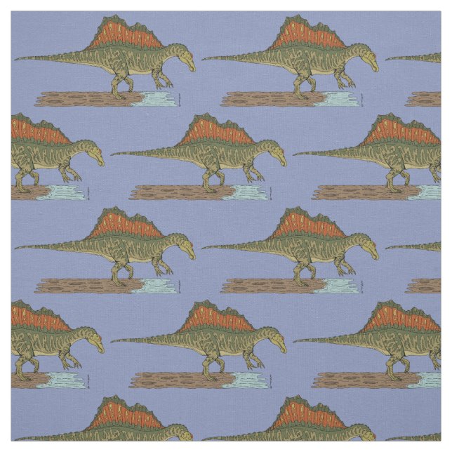 Cretaceous Dinosaur Spinosaurus Fabric (Swatch)
