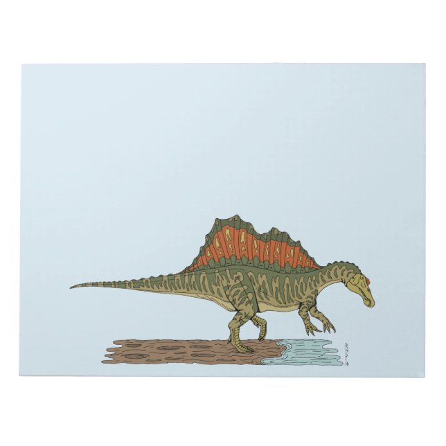 Cretaceous Dinosaur Spinosaurus Notepad (Front)