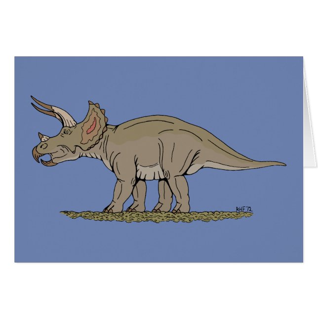 Cretaceous Dinosaur Triceratops (Front Horizontal)