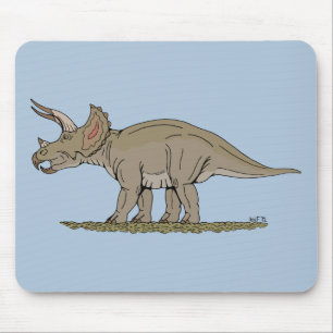 Cretaceous Dinosaur Triceratops Mouse Mat