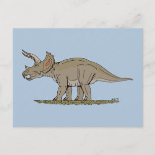 Cretaceous Dinosaur Triceratops Postcard