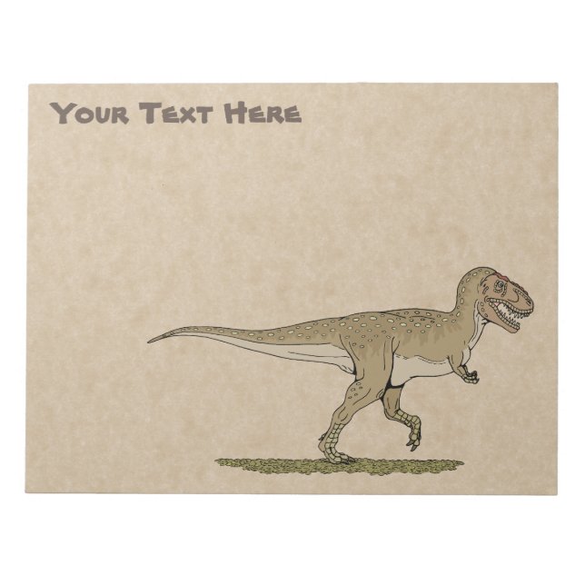 Cretaceous Dinosaur Tyrannosaurus rex Notepad (Front)