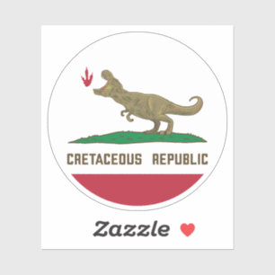 Cretaceous Republic California Flag T-rex Dinosaur