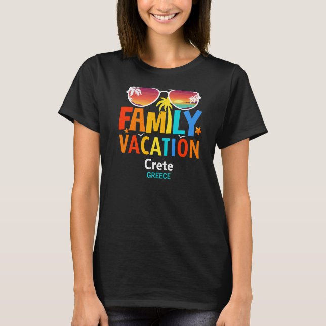 Crete Family Vacation Most Beautiful Islands   T-Shirt (Front)