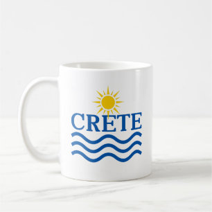 CRETE Greece, Sun Waves Coffee Mug