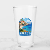 Crete Greece Travel Art Vintage