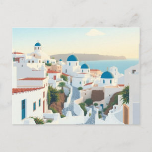 Crete Greece Travel Art Vintage Postcard