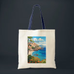 Crete Greece Travel Art Vintage Tote Bag<br><div class="desc">Crete retro vector travel design. Crete is the largest island in Greece,  and the fifth largest one in the Mediterranean Sea.</div>
