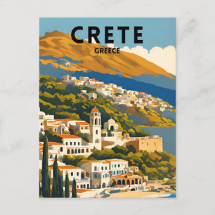 Crete Greece Vintage Postcard