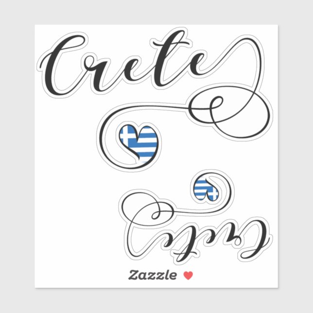 Crete Heart Flag, Greece, Cretan (Sheet)