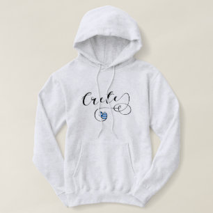 Crete Heart Flag, Greece, Cretan Hoodie