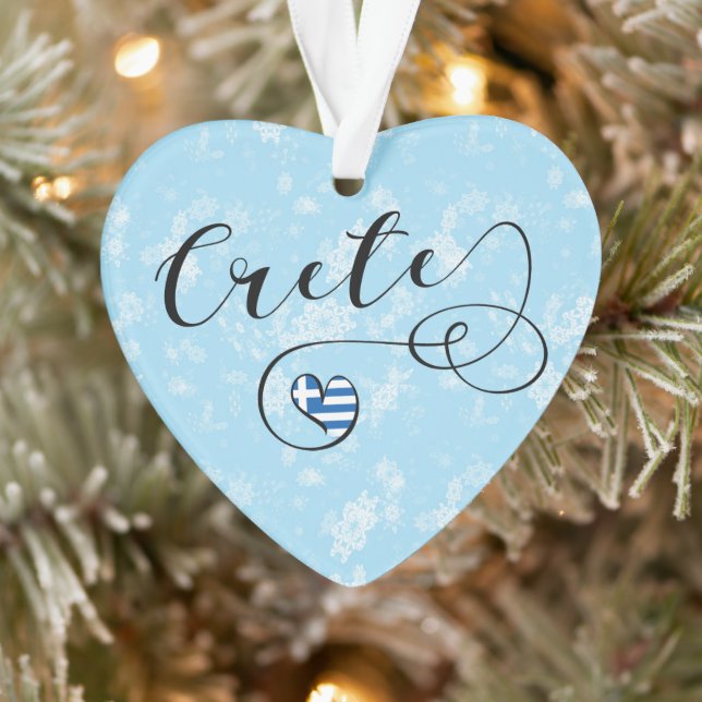 Crete Heart Flag, Greece, Cretan Ornament (Tree)