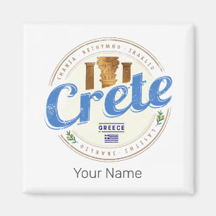 Crete Island Greece Retro Vintage Holiday Souvenir Magnet