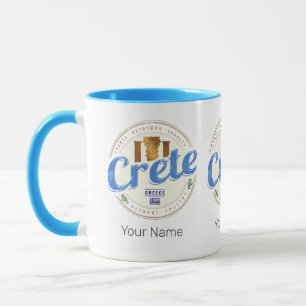 Crete Island Greece Retro Vintage Holiday Souvenir Mug