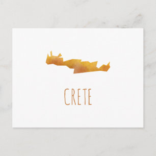 Crete Map Postcard