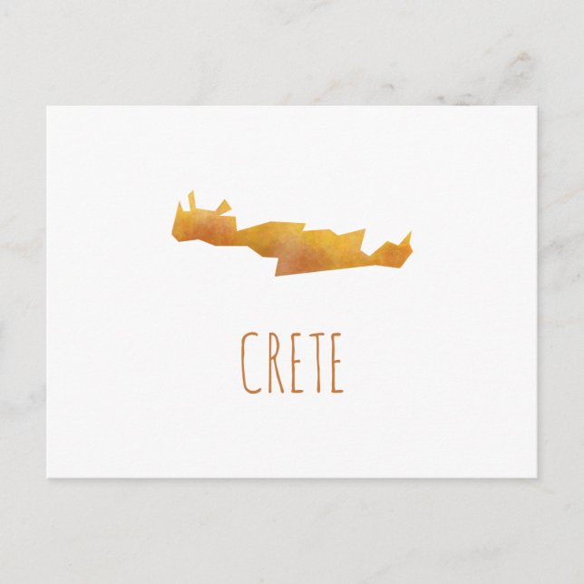 Crete Map Postcard (Front)