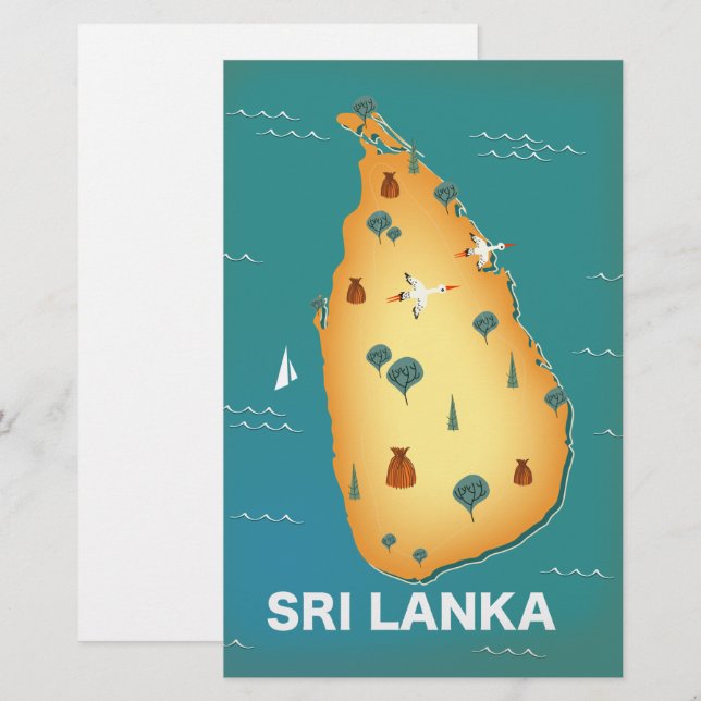 Crete map travel poster (Front/Back)