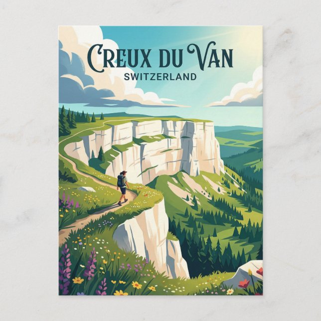 Creux du Van Switzerland Postcard (Front)