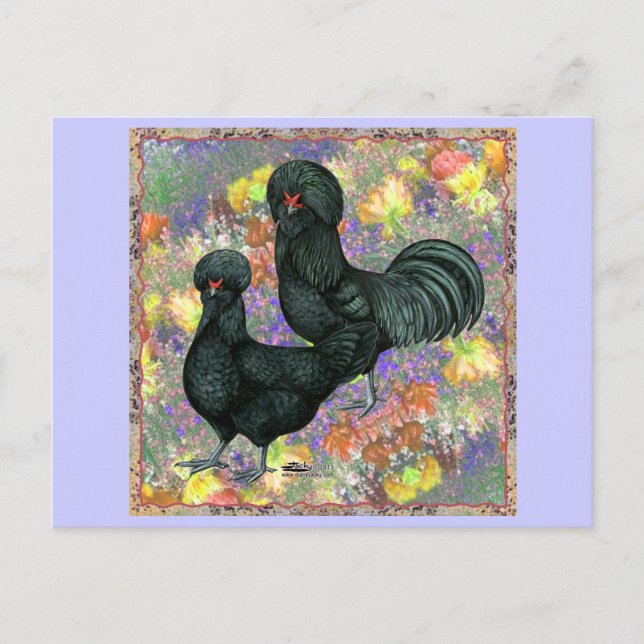 Crevecoeurs and Flowers Postcard (Front)