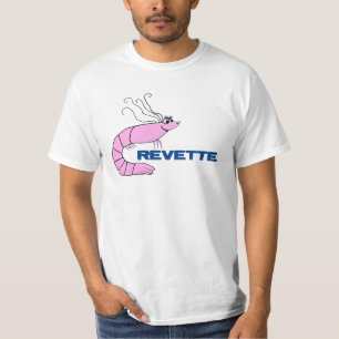 Crevette French Cute Shrimp Cartoon T-Shirt