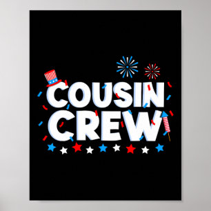 Crew 4th Of July Patriotic American Family Matchin Poster