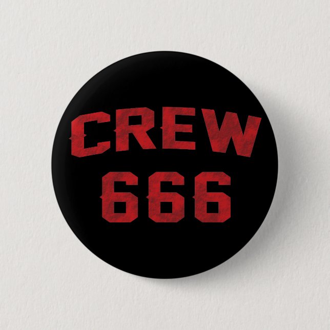 Crew 666 6 cm round badge (Front)