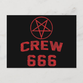 Crew 666 Pentagram Postcard
