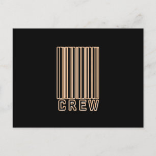 Crew Barcode Postcard