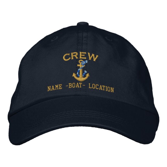 Crew Customise Your Name Rope Anchor Embroidered Hat (Front)