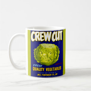 Crew Cut vegetable crate label Coffee Mug