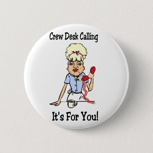 Crew Dest 6 Cm Round Badge (Front)