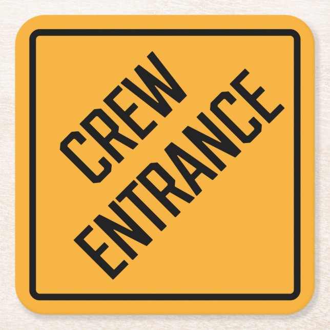 Crew Entrance Paper Coaster (Front)