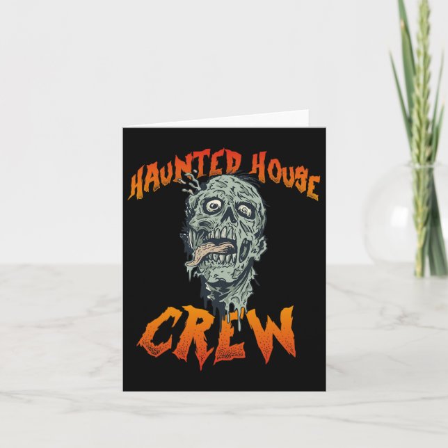 Crew Haunted Bewitch House - Halloween  Card (Front)