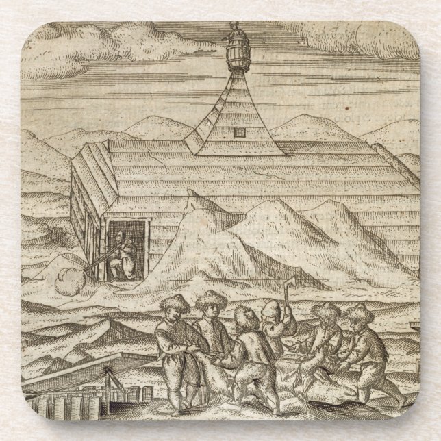 Crew killing and skinning bears, outside  the cabi coaster (Front)