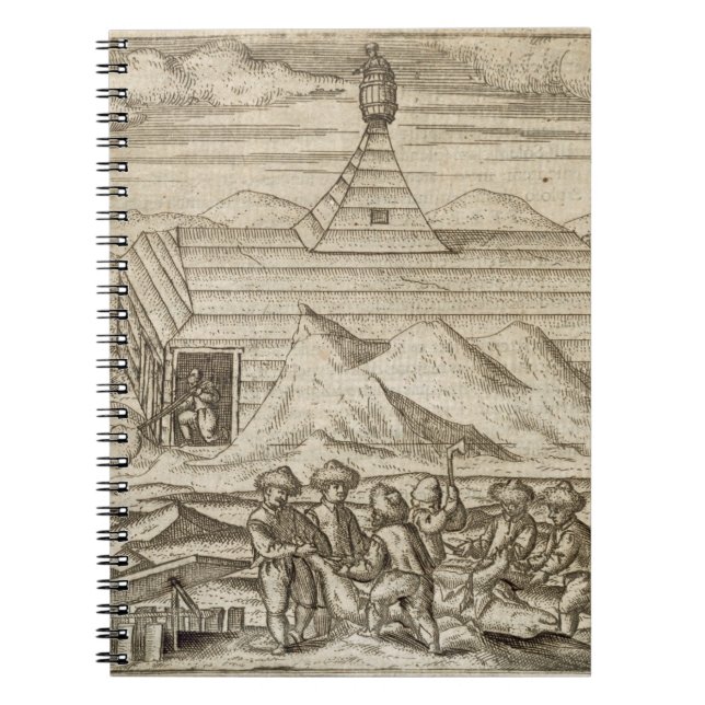 Crew killing and skinning bears, outside  the cabi notebook (Front)