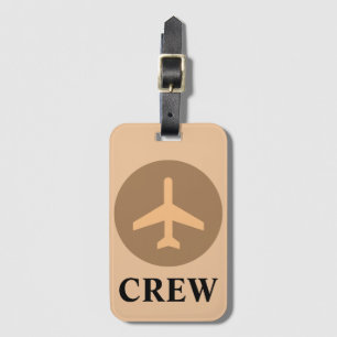 Crew Luggage Tag in Vintage Orange