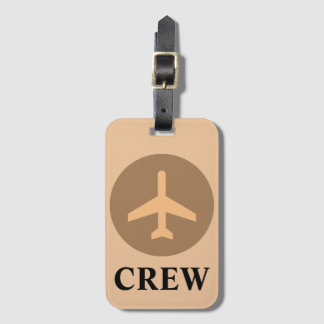 Crew Luggage Tag in Vintage Orange