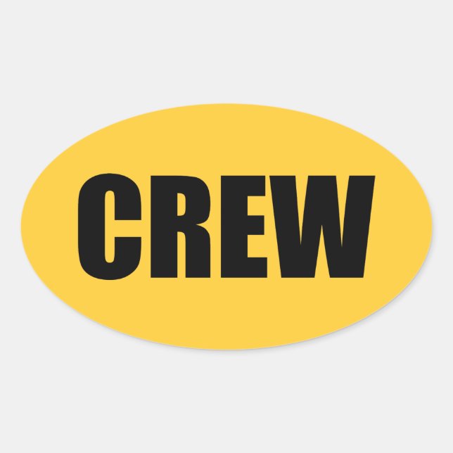 Crew Member - Event Team Staff Oval Sticker (Front)