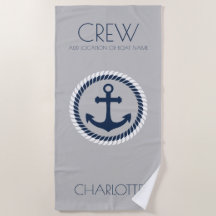 Crew Member Nautical Anchor Boat Name Personalised