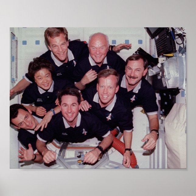 Crew of Space Shuttle Discovery (STS-95) Poster (Front)