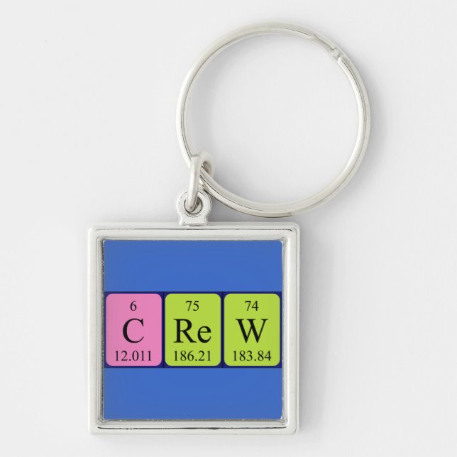 Crew periodic table name keyring (Front)