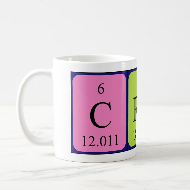 Crew periodic table name mug (Left)