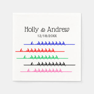 Crew Race Rowers Rowing - Up to Five Boats Napkin